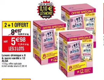 Levure Chimique x8 & Sucre Vanille x12 Alsa