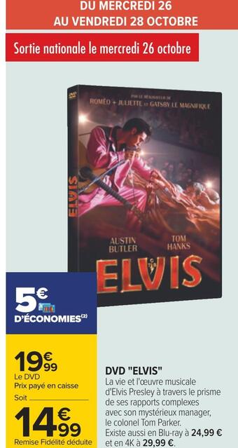Carrefour Dvd "elvis" offre