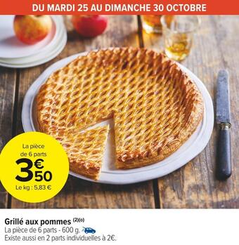 Carrefour Market Grillé aux pommes offre
