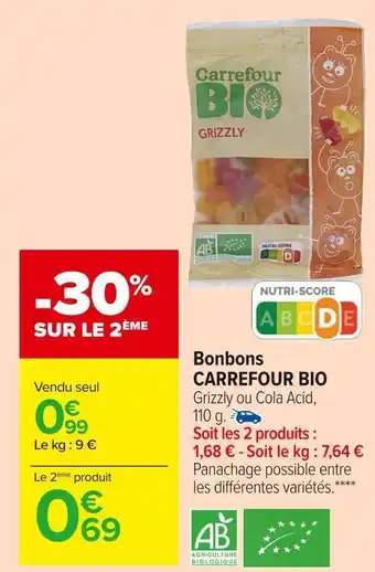 Carrefour Market Carrefour bio bonbons offre
