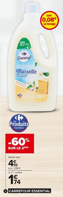 Carrefour Market Carrefour essential lessive liquide offre