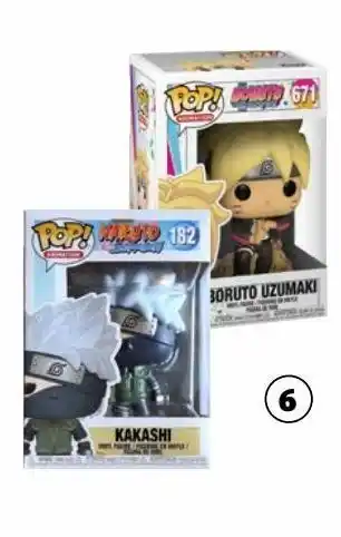 Auchan 6. la figurine pop boruto uzumaki ou kakashi ou gon freecss offre