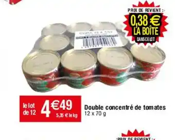 Migros Double Concentré de Tomates offre