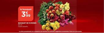 Bi1 Bouquet de 10 roses offre