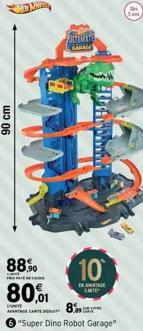 Intermarché Offre "super dino robot garage" hot wheels chez intermarche offre