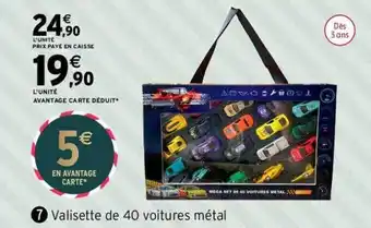 Intermarché Valisette de 40 voitures métal offre