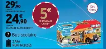 Intermarché Bus scolaire playmobil offre