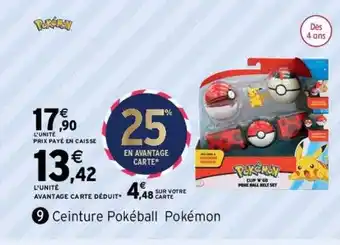 Intermarché Ceinture pokéball pokémon offre