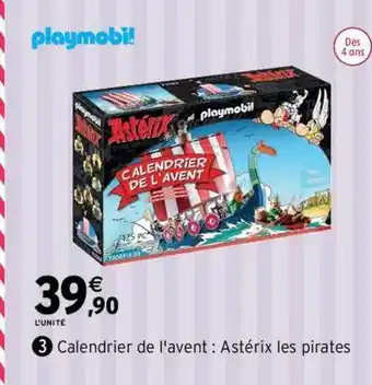 Calendrier de l'avent : astérix les pirates playmobil