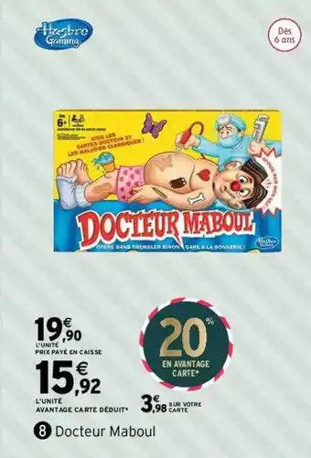 Intermarché Docteur maboul hasbro gaming offre