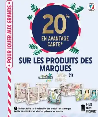 Intermarché Les produits des marques minikiss croc, baby nurse offre