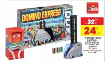 Stokomani Le domino track creator + 400 dominos + recharge 200 dominos goliath offre