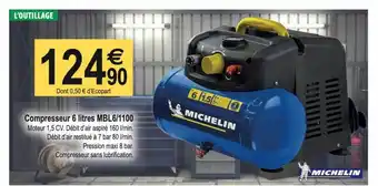 Tridôme Compresseur 6 litres mbl6-1100 michelin offre