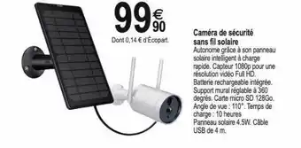 Tridôme Caméra de sécurité sans fil solaire offre