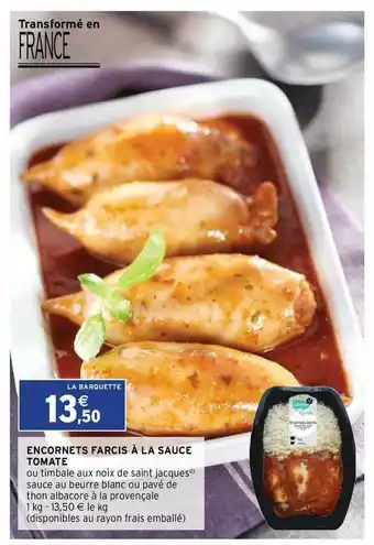 Encornets Farcis à La Sauce Tomate