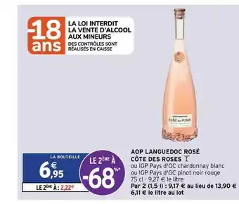 Intermarché Express Aop Languedoc Rosé Côte Des Roses offre