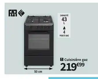 Conforama Cuisinière gaz far offre