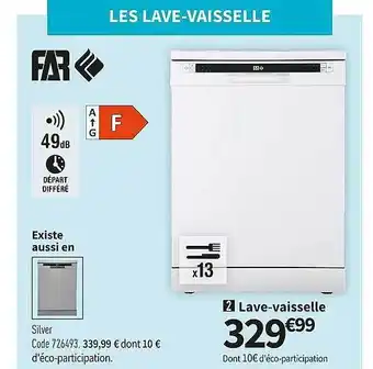 Conforama Lave-vaisselle far offre