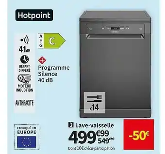 Conforama Lave-vaisselle hotpoint offre