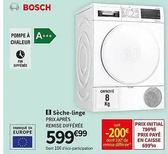 Conforama Sèche-linge bosch offre