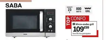 Conforama Micro-ondes gril saba offre