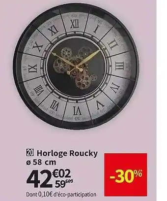 Conforama Horloge roucky ø 58 cm offre