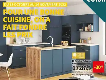 Conforama Cuisine calypso bleu offre
