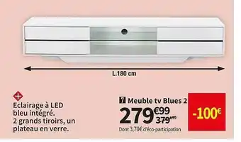 Conforama Meuble tv blues 2 offre