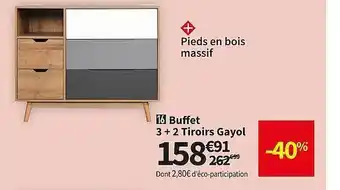 Conforama Buffet 3+2 tiroirs gayol offre