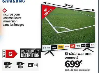 Conforama Téléviseur uhd connecté samsung offre