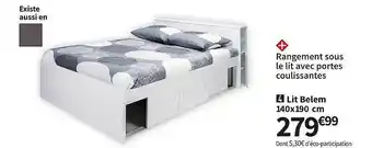 Conforama Lit belem 140x190 cm offre