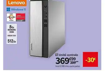 Conforama Unité centrale lenovo offre