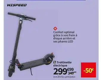 Conforama Trottinette électrique wispeed offre