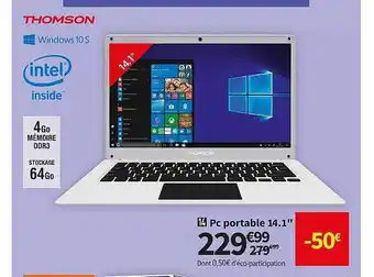 Conforama Pc portable 14.1 offre
