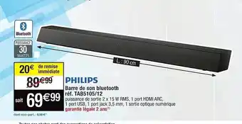 Cora x Carrefour Barre de son bluetooth philips offre
