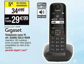 Cora x Carrefour Téléphone sans fil gigaset offre