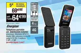 Cora x Carrefour Téléphone portable energizer offre
