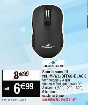 Cora x Carrefour Souris sans fil bluestork offre