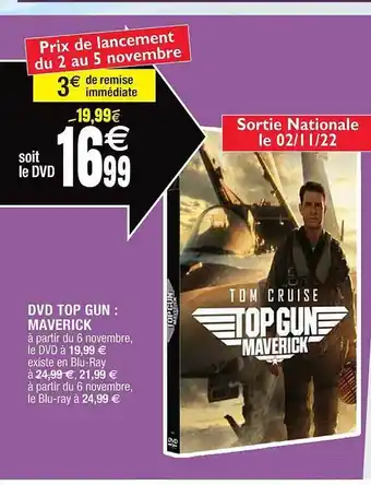 Cora x Carrefour Dvd top gun : maverick offre