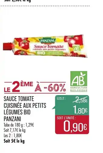 Match Sauce Tomate cuisinée aux Petits offre