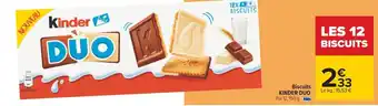 Carrefour Kinder biscuits kinder duo offre