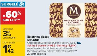Carrefour Magnum bâtonnets glacés offre