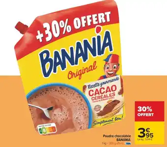Carrefour Banania poudre chocolatée offre