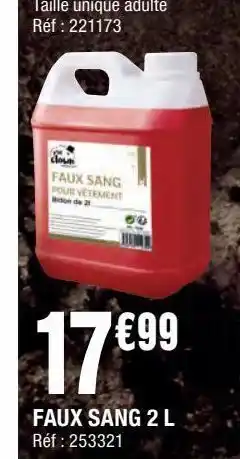 Faux sang 2l