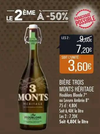 Match Bière Trois Monts Héritage offre