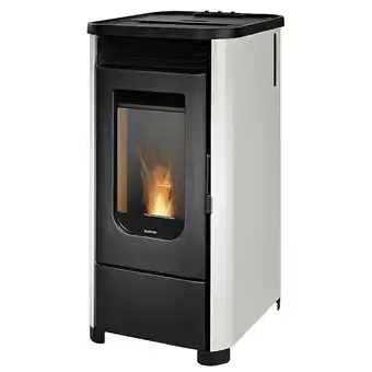 Intermarché Poêle à granulés de bois 7kw blanc - supra - leni 7 access control blanc offre