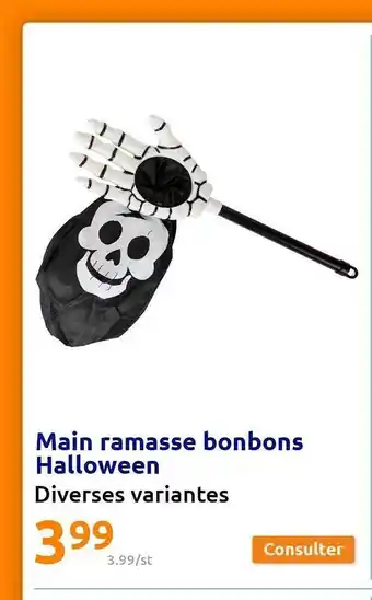 Action Main ramasse bonbons halloween offre