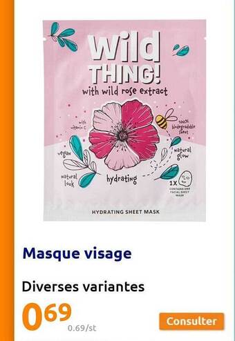 Action Masque visage offre