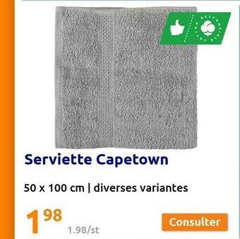 Action Serviette capetown offre
