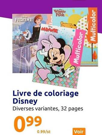 Action Livre de coloriage disney offre